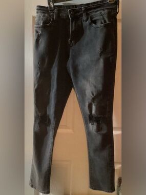 Aeropostale Black Distressed Skinny Jeans